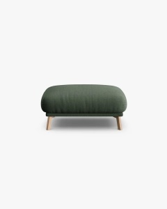 MODUL POUF NAOMI, VERDE MUSCHI, 100X70 CM, TAPITAT CU TAPITERIE DIN TEXTIL STRUCTURAT LIBERTY, MICADONI