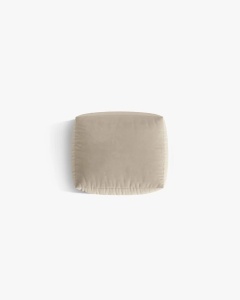 MODUL POUF PENTRU COLTAR CHRIS, 85X100, BEJ DESCHIS, CU TAPITERIE DIN TEXTIL CATIFEA CASINO, MICADONI - Img 2