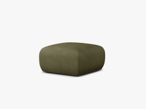 MODUL PUF CANAPEA MOLINO, 75X75, VERDE DESCHIS, CU TAPITERIE DIN TEXTIL CHENILLE REBEL, MICADONI - Img 2
