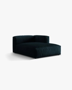 MODUL SEZLONG CANAPEA/COLTAR MARTINA, 130X176 CM, PE DREAPTA, ALBASTRU INCHIS, TAPITAT CU TAPITERIE DIN TEXTIL CATIFEA VOGUE, MICADONI - Img 2