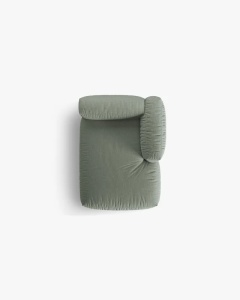 MODUL SEZLONG CANAPEA/COLTAR MARTINA, 130X176 CM, PE DREAPTA, VERDE MUSCHI, TAPITAT CU TAPITERIE DIN TEXTIL STRUCTURAT BOSTON, MICADONI - Img 4