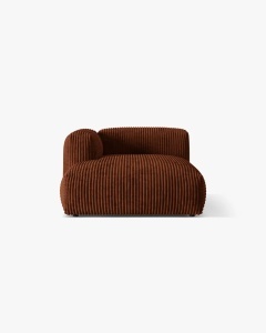 MODUL SEZLONG CANAPEA/COLTAR MARTINA, 130X176 CM, PE STANGA, CARAMIZIU, TAPITAT CU TAPITERIE DIN TEXTIL CORDOI TILIA, MICADONI