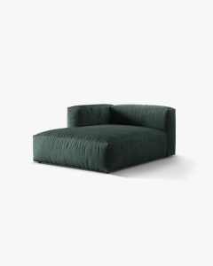 MODUL SEZLONG CANAPEA/COLTAR MARTINA, 130X176 CM, PE STANGA, VERDE MUSCHI, TAPITAT CU TAPITERIE DIN TEXTIL CATIFEA VOGUE, MICADONI - Img 2