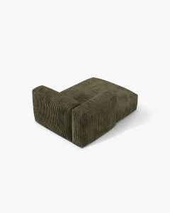 MODUL SEZLONG CANAPEA/COLTAR MARTINA, 130X176 CM, PE STANGA, VERDE MUSCHI, TAPITAT CU TAPITERIE DIN TEXTIL CORDOI TILIA, MICADONI - Img 3