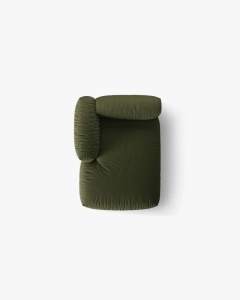 MODUL SEZLONG CANAPEA/COLTAR MARTINA, 130X176 CM, PE STANGA, VERDE, TAPITAT CU TAPITERIE DIN TEXTIL STRUCTURAT BOSTON, MICADONI - Img 4