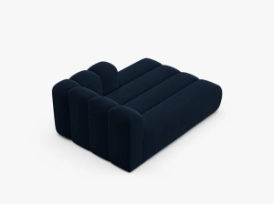 MODUL SEZLONG CANAPEA LUPIN, PE DREAPTA, ALBASTRU ROYAL, CU TAPITERIE DIN TEXTIL CATIFEA SALVADOR, MICADONI - Img 3