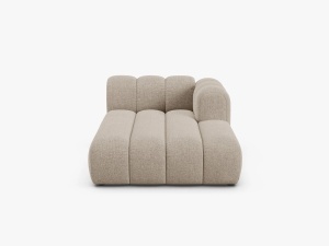 MODUL SEZLONG CANAPEA LUPIN, PE DREAPTA, BEJ INCHIS, CU TAPITERIE DIN TEXTIL CHENILLE EDEN, MICADONI