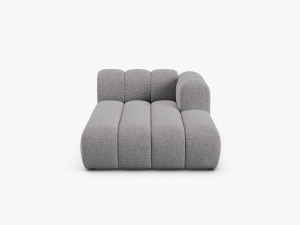 MODUL SEZLONG CANAPEA LUPIN, PE DREAPTA, GRI DESCHIS, CU TAPITERIE DIN TEXTIL CHENILLE EDEN, MICADONI