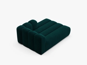 MODUL SEZLONG CANAPEA LUPIN, PE DREAPTA, PETROL INTENS, CU TAPITERIE DIN TEXTIL CATIFEA VENUS, MICADONI - Img 3