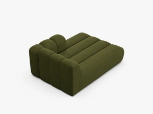 MODUL SEZLONG CANAPEA LUPIN, PE DREAPTA, VERDE MASLINIU INCHIS, CU TAPITERIE DIN TEXTIL BOUCLE BALOO, MICADONI - Img 3