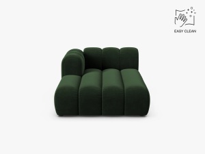 MODUL SEZLONG CANAPEA LUPIN, PE STANGA, VERDE SMARALD, CU TAPITERIE DIN TEXTIL CATIFEA VENUS, MICADONI
