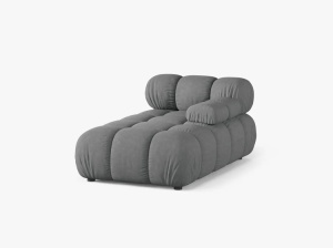 MODUL SEZLONG COLTAR BELLIS, PE DREAPTA, GRI, CU TAPITERIE DIN TEXTIL STRUCTURAT LBERTY, MICADONI - Img 2