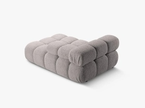 MODUL SEZLONG COLTAR BELLIS, PE DREAPTA, GRI DESCHIS, CU TAPITERIE DIN TEXTIL BOUCLE ROLF, MICADONI - Img 5