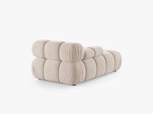 MODUL SEZLONG COLTAR BELLIS, PE STANGA, BEJ DESCHIS, CU TAPITERIE DIN CATIFEA VENUS, MICADONI - Img 3