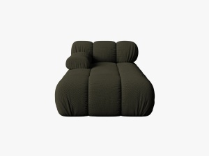 MODUL SEZLONG COLTAR BELLIS, PE STANGA, VERDE AMAZON, CU TAPITERIE DIN TEXTIL 3D SONIC, MICADONI