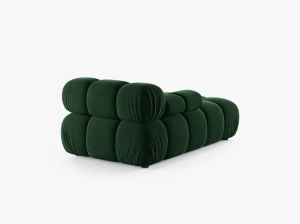 MODUL SEZLONG COLTAR BELLIS, PE STANGA, VERDE SMARALD, CU TAPITERIE DIN CATIFEA BLUVEL, MICADONI - Img 3