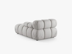 MODUL SEZLONG COLTAR MODULAR BELLIS, PE DREAPTA, GRI DESCHIS, CU TAPITERIE DIN TEXTIL STRUCTURAT LIBERTY, MICADONI - Img 3