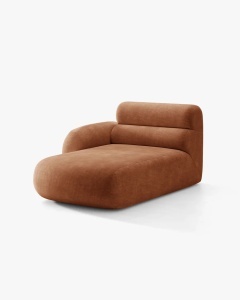 MODUL SEZLONG COLTAR NEO, PE STANGA, CARAMIZIU, 110X165 CM, TAPITAT CU TAPITERIE DIN TEXTIL CHENILLE GOLD, MICADONI - Img 2