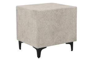 NOPTIERA, ART DECO 45CM, DIN LEMN DE MANGO, TEXTIL BOUCLE SI METAL, CULOARE GRI, ARTIM GROUP SELECTION - Img 2