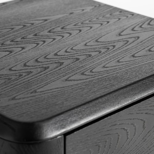 NOPTIERA CAIZA 46CM, LEMN, FURNIR SI METAL, CULOARE NEAGRA, STIL CONTEMPORAN, VICAL HOME - Img 7