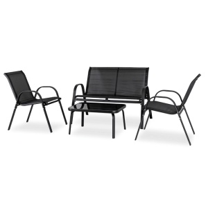 OFERTA 2026!!! SET MOBILIER DE GRADINA/TERASA, MINNESOTA, ARTIM MEBLE, DIN METAL, TECHNORATAN SI STICLA, CULOARE NEAGRA - Img 13
