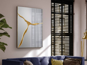 OGLINDA 120CM, SURCOS, COD 487351, MDF SI OGLINDA, STIL MODERN, SCHULLER - Img 1