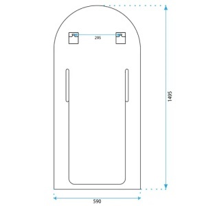 OGLINDA ALBA, DE PERETE/SUPORT, 150 cm 109, CALITATE SUPERIOARA - Img 4