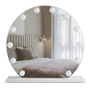 OGLINDA COSMETICA PENTRU MACHIAJ, CU LED, HOLLYWOOD 50 CM, ALBA - Img 5