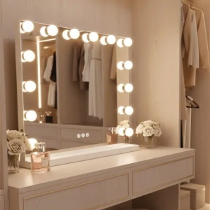 OGLINDA CU LED, PENTRU MACHIAJ, HOLLYWOOD ALBA, CALITATE SUPERIOARA - Img 4