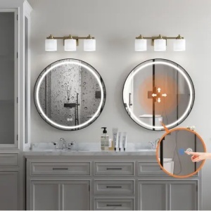 OGLINDA PENTRU BAIE, CU LED MMJ NEAGRA, 90 CM, CALITATE SUPERIOARA - Img 6