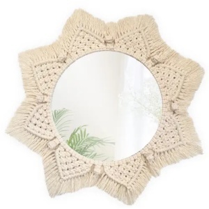 OGLINDA PENTRU PERETE BOHO 53 CM, 322048, REALIZATA MANUAL - Img 2