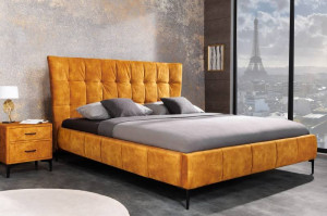 PAT BOUTIQUE 180X200CM, CATIFEA FINA, MICROFIBRA GALBENA, COD 41667, MODEL DEOSEBIT - Img 3
