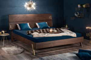 PAT DUBLU DORMITOR MAMMUT 39468 DIN LEMN MASIV DE SALCAM STIL RUSTIC