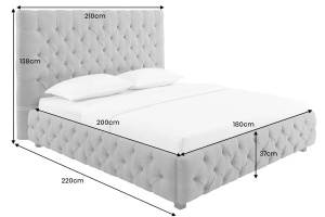 PAT, PARIS CHESTERFILED, 180X200CM, MATERIAL DE IN GRI, ARTIM GROUP SELECTION - Img 6