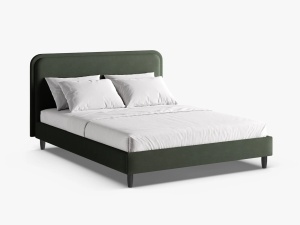 PAT TAPITAT AVELINE, 140X200, VERDE MUSCHI, CU TAPITERIE DIN TEXTIL STRUCTURAT WIND, MICADONI