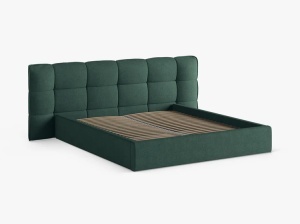 PAT TAPITAT ERIC, 180X200, VERDE, CU TAPITERIE DIN TEXTIL BOUCLE SICURO, MICADONI - Img 3