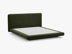 PAT TAPITAT LINEA, 140X200, VERDE ARMY, CU TAPITERIE DIN CATIFEA VENUS, MICADONI - Img 3