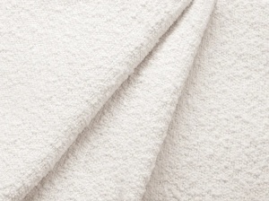 PAT TAPITAT LUPINE, 160X200, ALB, SOMIERA RABATABILA, CU TAPITERIE DIN TEXTIL BOUCLE BALOO, MICADONI - Img 5