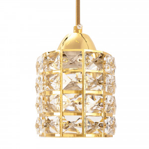 PENDUL CRYSTAL GOLD APP724-1CP, 85X10, AURIU, DIN METAL SI STICLA, STIL MODERN, TU - Img 3