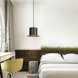 PENDUL EDISON MELONIK HAT APP289-1CP, 16,5x25,5 cm, NEGRU SI AURIU, DIN METAL, STIL MODERN, TU - Img 4