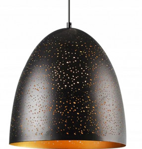 PENDUL EDISON OPENWORK APP234-1CP, 32x30 cm, NEGRU SI AURIU, DIN METAL, STIL MODERN, TU - Img 3