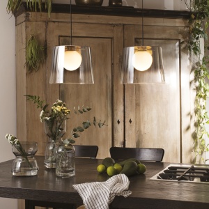 PENDUL FADE SP1, AMBER, DIN STICLA, STIL VINTAGE - Img 2