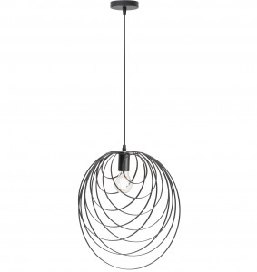 PENDUL GEOMETRIC BLACK APP426-1CP, 40.5x39 cm, NEGRU, DIN METAL, STIL MODERN, TU - Img 6