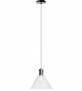 PENDUL GLASS LOFT APP316-1CP, 23,5x108 cm, NEGRU SI ARGINTIU, DIN STICLA SI METAL, STIL MODERN, TU - Img 2