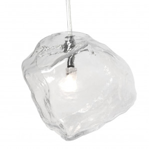 PENDUL ICE APP319-1CP, 14x15x90 cm, ARGINTIU/TRANSPARENT, DIN STICLA SI METAL, STIL MODERN, TU - Img 2