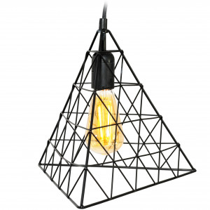 PENDUL LH2058, LOFT STYLE, 28x25/73 cm, NEGRU, DIN OTEL SI METAL DE INALTA CALITATE, STIL MODERN, TU - Img 2