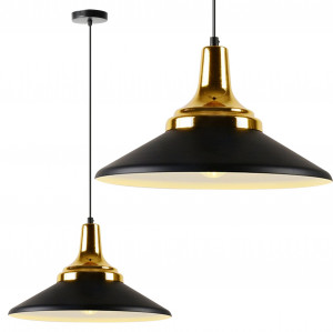 PENDUL METAL LOFT APP292-1CP, NEGRU AURIU, 35x21 cm, DIN ALUMINIU, STIL MODERN, TU - Img 1