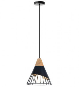 PENDUL METAL SCANDINAV APP224-1CP, 25x28x100 cm, NEGRU SI MARO/NATURAL, DIN LEMN SI METAL, STIL MODERN, TU - Img 2