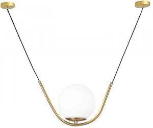 PENDUL MODERN, GOLDEN GLASS BALL, DIN STICLA, APP689-1CP - Img 7