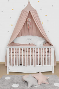 PERDEA PENTRU PATUT COPII LINEN ROZ PRAFUIT BA